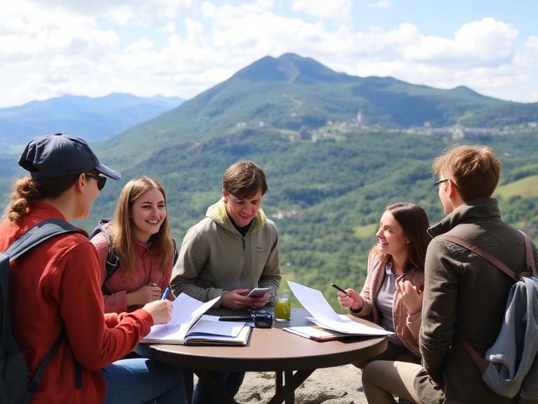 Friends planning group trips